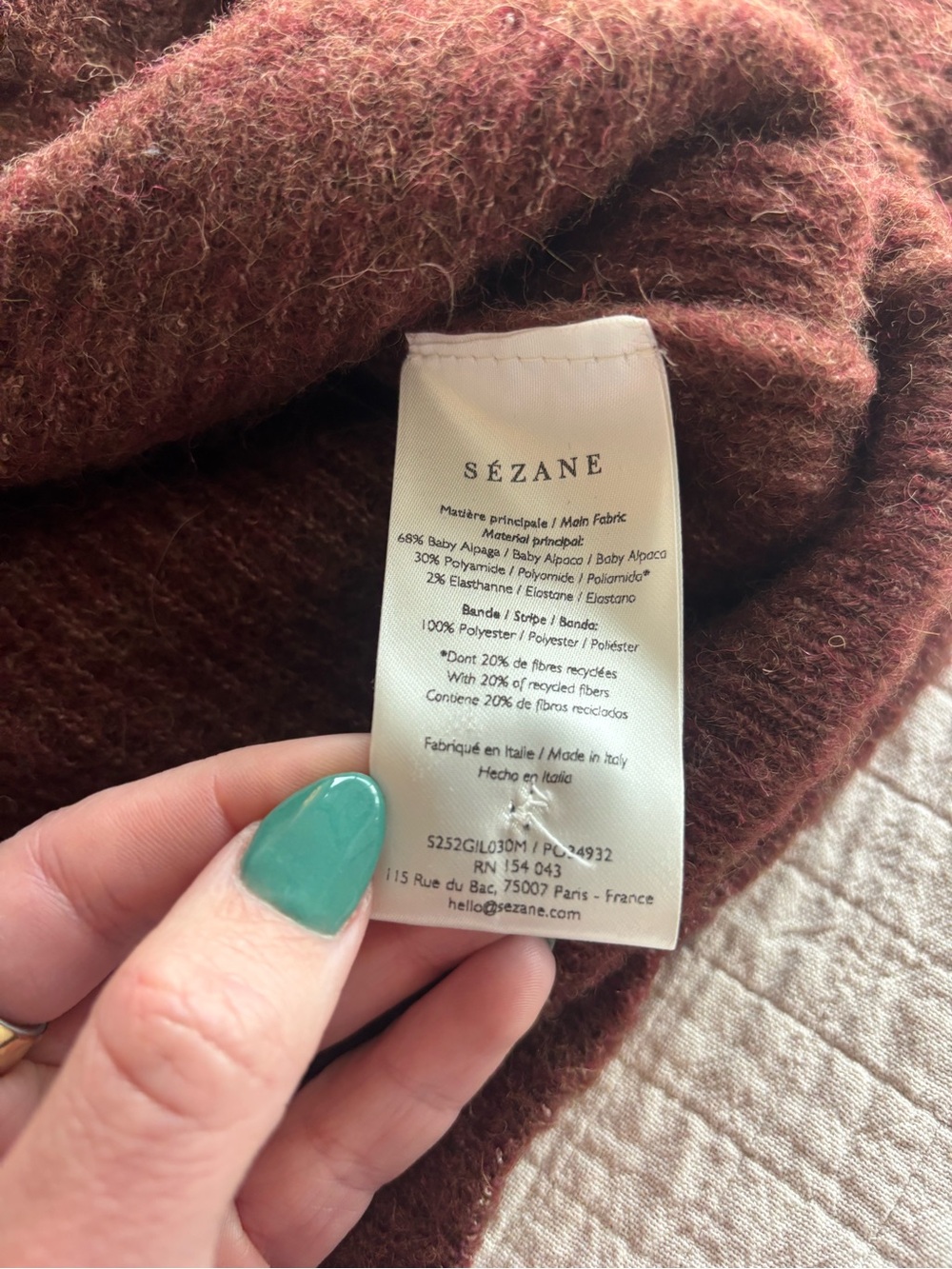 EUC Sézane Othello Cardigan in Mocha Size S - Picture 6 of 6